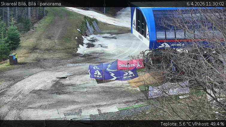 Skiareál Bílá - Bílá - panorama - 6.4.2026 v 11:30