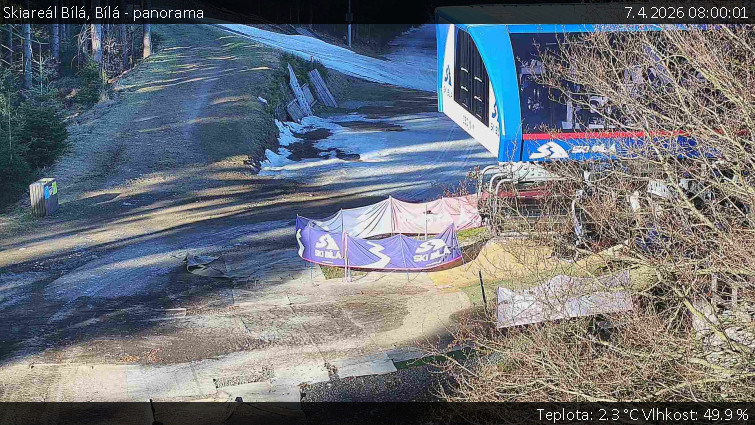 Skiareál Bílá - Bílá - panorama - 7.4.2026 v 08:00