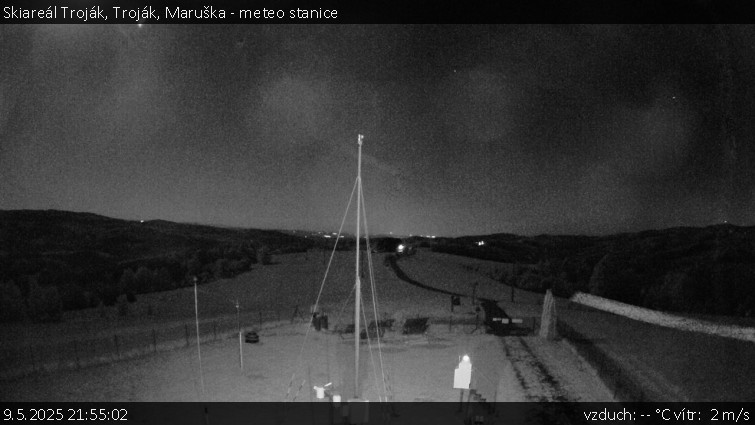 Skiareál Troják - Troják, Maruška - meteo stanice - 9.5.2025 v 21:55 Skiareál Troják - Troják, Maruška - meteo stanice - 9.5.2025 v 21:55