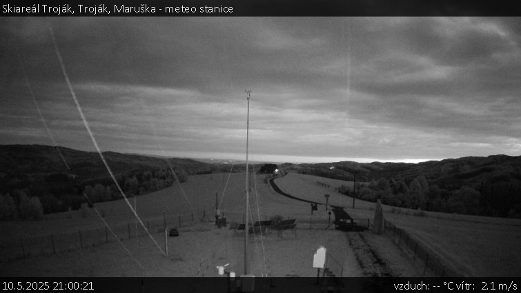 Skiareál Troják - Troják, Maruška - meteo stanice - 10.5.2025 v 21:00 Skiareál Troják - Troják, Maruška - meteo stanice - 10.5.2025 v 21:00