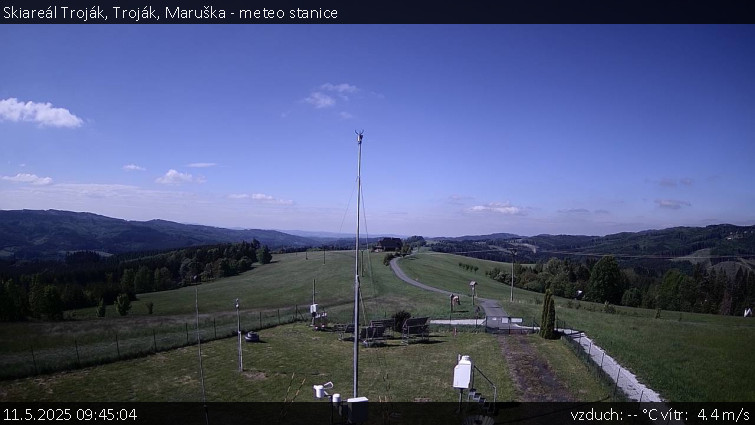 Skiareál Troják - Troják, Maruška - meteo stanice - 11.5.2025 v 09:45 Skiareál Troják - Troják, Maruška - meteo stanice - 11.5.2025 v 09:45