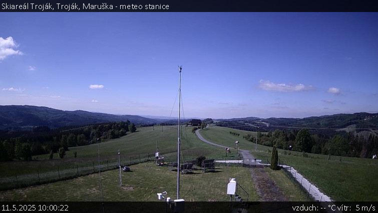 Skiareál Troják - Troják, Maruška - meteo stanice - 11.5.2025 v 10:00 Skiareál Troják - Troják, Maruška - meteo stanice - 11.5.2025 v 10:00