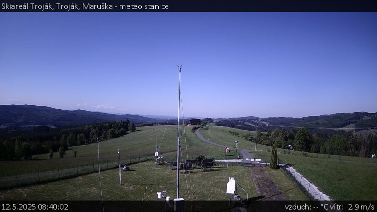 Skiareál Troják - Troják, Maruška - meteo stanice - 12.5.2025 v 08:40 Skiareál Troják - Troják, Maruška - meteo stanice - 12.5.2025 v 08:40