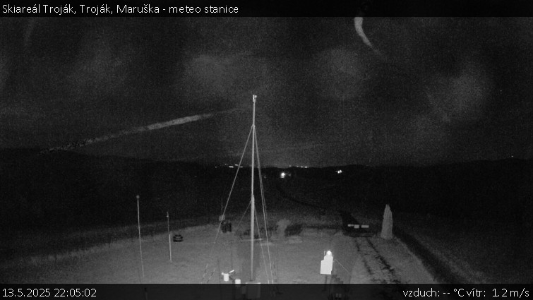 Skiareál Troják - Troják, Maruška - meteo stanice - 13.5.2025 v 22:05 Skiareál Troják - Troják, Maruška - meteo stanice - 13.5.2025 v 22:05