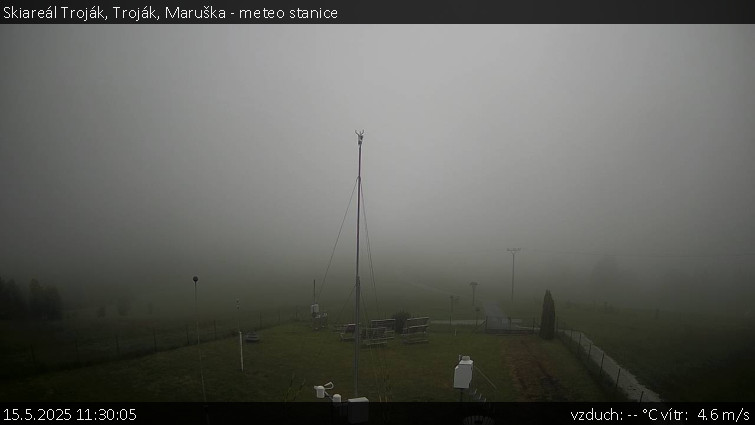 Skiareál Troják - Troják, Maruška - meteo stanice - 15.5.2025 v 11:30 Skiareál Troják - Troják, Maruška - meteo stanice - 15.5.2025 v 11:30
