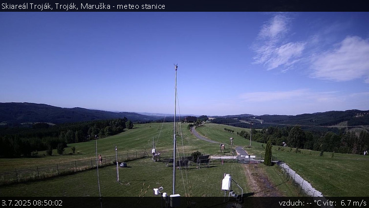 Skiareál Troják - Troják, Maruška - meteo stanice - 3.7.2025 v 08:50