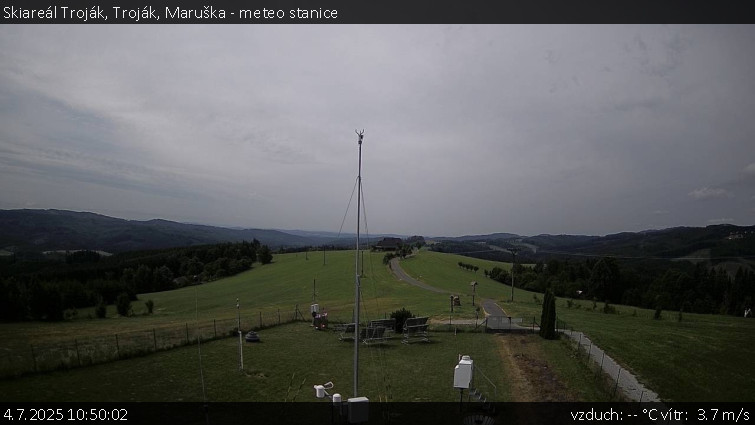 Skiareál Troják - Troják, Maruška - meteo stanice - 4.7.2025 v 10:50 Skiareál Troják - Troják, Maruška - meteo stanice - 4.7.2025 v 10:50