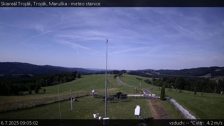 Skiareál Troják - Troják, Maruška - meteo stanice - 6.7.2025 v 09:05 Skiareál Troják - Troják, Maruška - meteo stanice - 6.7.2025 v 09:05