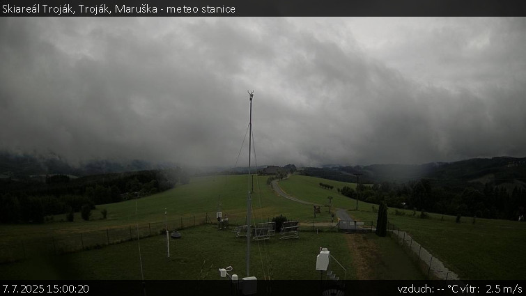 Skiareál Troják - Troják, Maruška - meteo stanice - 7.7.2025 v 15:00 Skiareál Troják - Troják, Maruška - meteo stanice - 7.7.2025 v 15:00