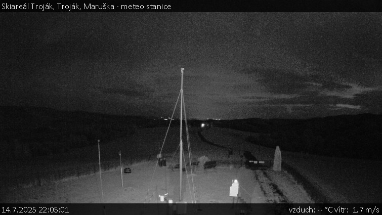 Skiareál Troják - Troják, Maruška - meteo stanice - 14.7.2025 v 22:05 Skiareál Troják - Troják, Maruška - meteo stanice - 14.7.2025 v 22:05