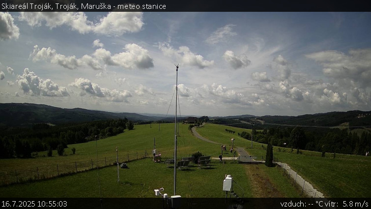 Skiareál Troják - Troják, Maruška - meteo stanice - 16.7.2025 v 10:55 Skiareál Troják - Troják, Maruška - meteo stanice - 16.7.2025 v 10:55