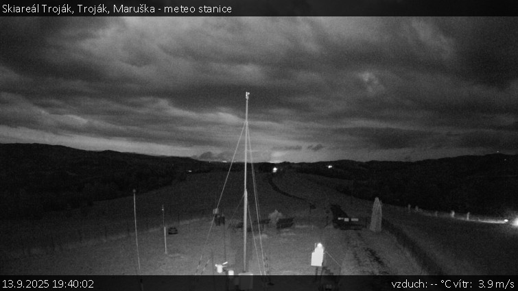 Skiareál Troják - Troják, Maruška - meteo stanice - 13.9.2025 v 19:40 Skiareál Troják - Troják, Maruška - meteo stanice - 13.9.2025 v 19:40