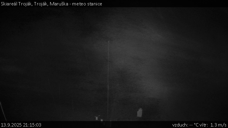 Skiareál Troják - Troják, Maruška - meteo stanice - 13.9.2025 v 21:15 Skiareál Troják - Troják, Maruška - meteo stanice - 13.9.2025 v 21:15