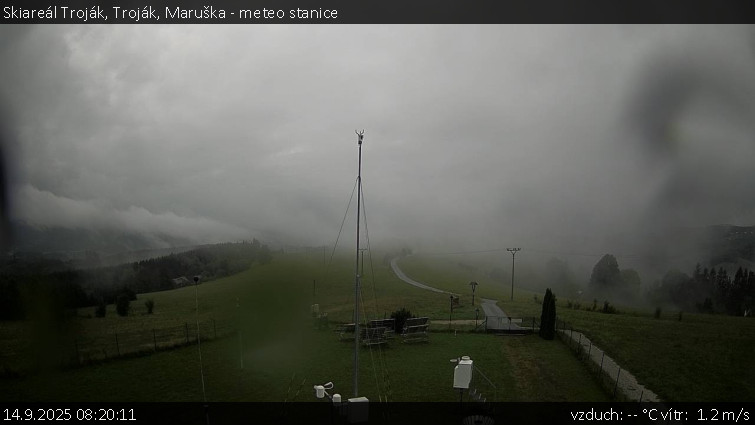 Skiareál Troják - Troják, Maruška - meteo stanice - 14.9.2025 v 08:20 Skiareál Troják - Troják, Maruška - meteo stanice - 14.9.2025 v 08:20