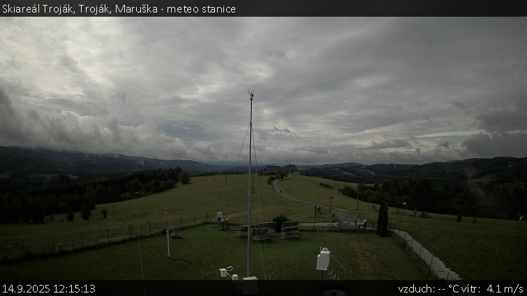 Skiareál Troják - Troják, Maruška - meteo stanice - 14.9.2025 v 12:15
