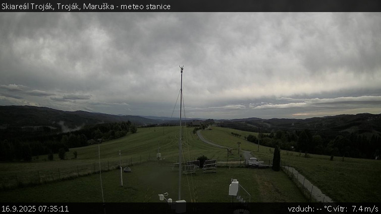 Skiareál Troják - Troják, Maruška - meteo stanice - 16.9.2025 v 07:35 Skiareál Troják - Troják, Maruška - meteo stanice - 16.9.2025 v 07:35