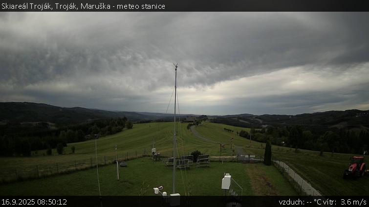 Skiareál Troják - Troják, Maruška - meteo stanice - 16.9.2025 v 08:50