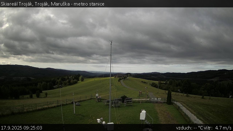 Skiareál Troják - Troják, Maruška - meteo stanice - 17.9.2025 v 09:25