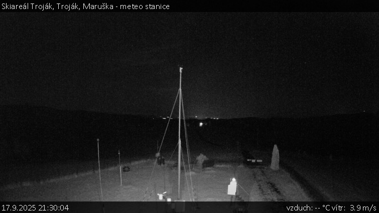 Skiareál Troják - Troják, Maruška - meteo stanice - 17.9.2025 v 21:30