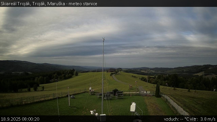 Skiareál Troják - Troják, Maruška - meteo stanice - 18.9.2025 v 08:00