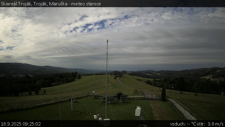 Skiareál Troják - Troják, Maruška - meteo stanice - 18.9.2025 v 09:25