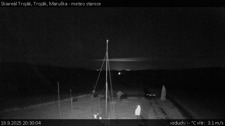 Skiareál Troják - Troják, Maruška - meteo stanice - 18.9.2025 v 20:30