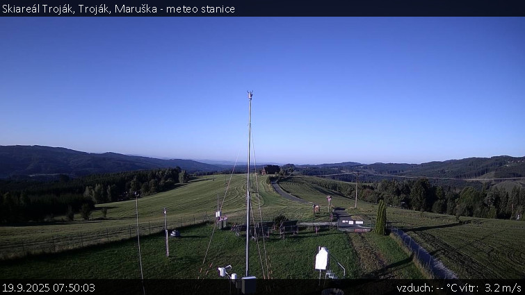 Skiareál Troják - Troják, Maruška - meteo stanice - 19.9.2025 v 07:50