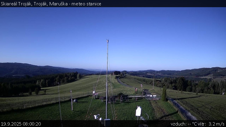 Skiareál Troják - Troják, Maruška - meteo stanice - 19.9.2025 v 08:00