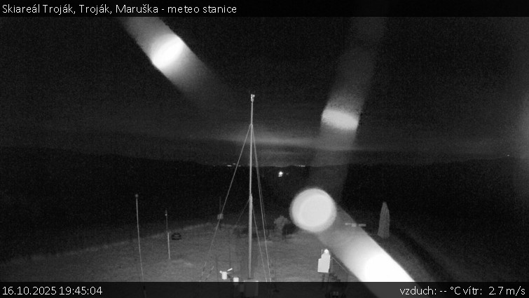 Skiareál Troják - Troják, Maruška - meteo stanice - 16.10.2025 v 19:45 Skiareál Troják - Troják, Maruška - meteo stanice - 16.10.2025 v 19:45