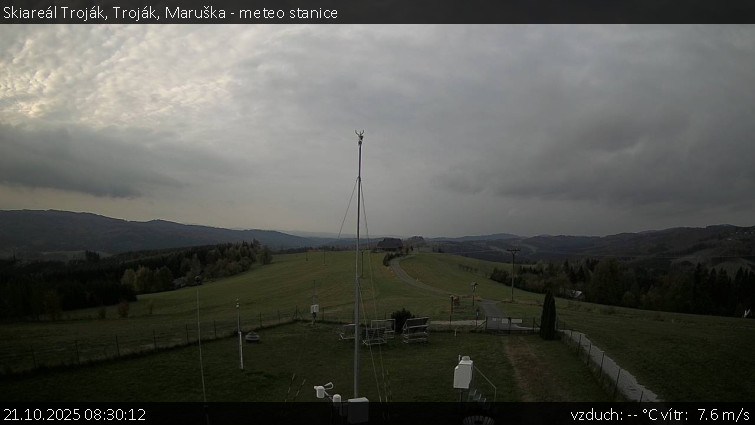 Skiareál Troják - Troják, Maruška - meteo stanice - 21.10.2025 v 08:30