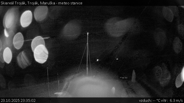 Skiareál Troják - Troják, Maruška - meteo stanice - 23.10.2025 v 23:35 Skiareál Troják - Troják, Maruška - meteo stanice - 23.10.2025 v 23:35