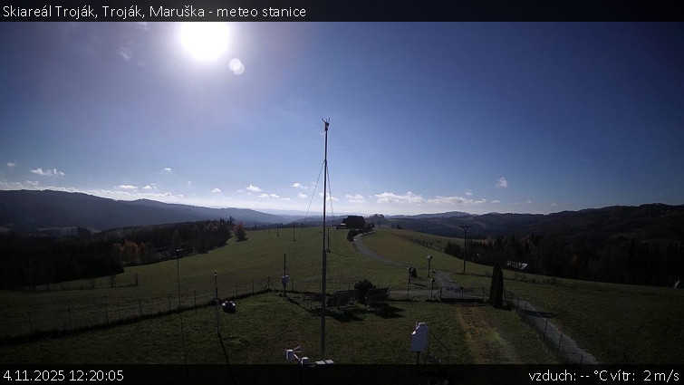 Skiareál Troják - Troják, Maruška - meteo stanice - 4.11.2025 v 12:20