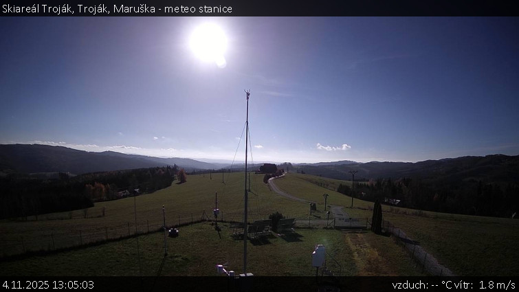 Skiareál Troják - Troják, Maruška - meteo stanice - 4.11.2025 v 13:05