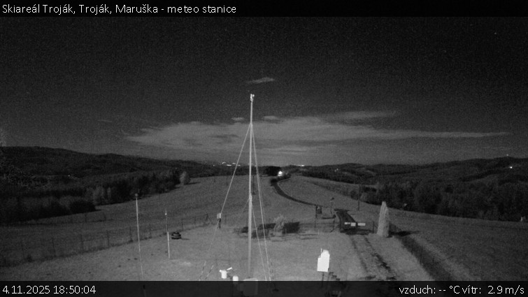 Skiareál Troják - Troják, Maruška - meteo stanice - 4.11.2025 v 18:50