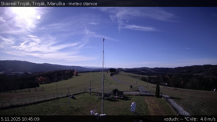 Skiareál Troják - Troják, Maruška - meteo stanice - 5.11.2025 v 10:45