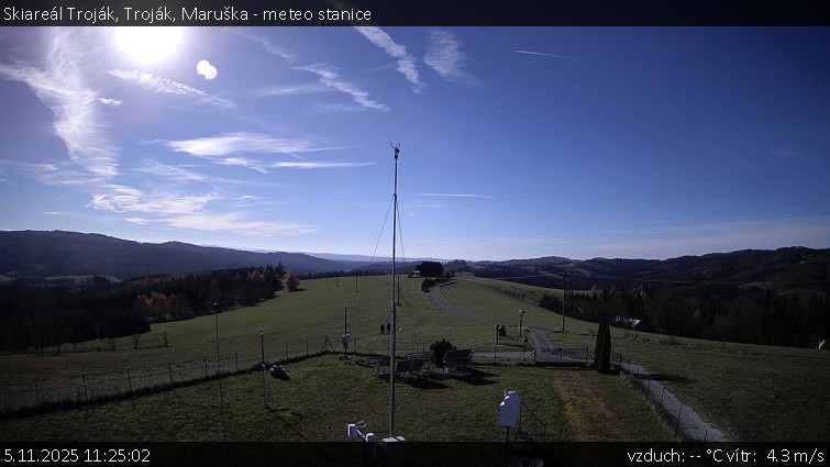 Skiareál Troják - Troják, Maruška - meteo stanice - 5.11.2025 v 11:25