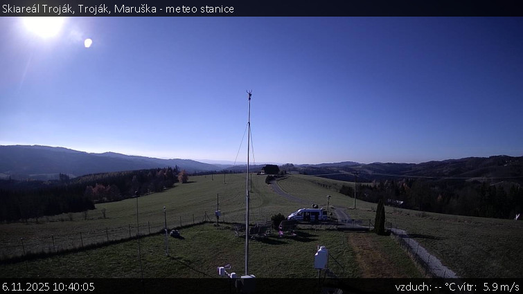 Skiareál Troják - Troják, Maruška - meteo stanice - 6.11.2025 v 10:40