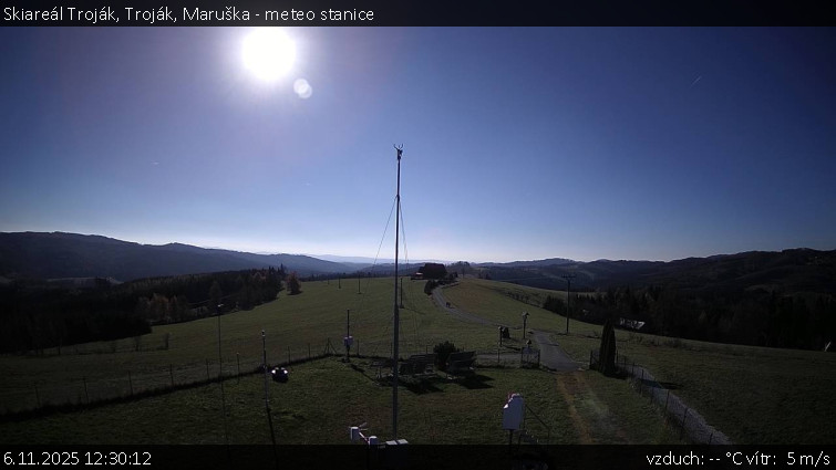 Skiareál Troják - Troják, Maruška - meteo stanice - 6.11.2025 v 12:30