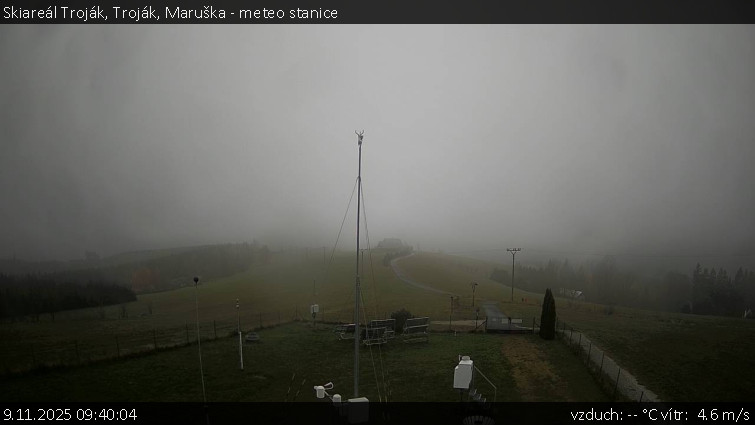 Skiareál Troják - Troják, Maruška - meteo stanice - 9.11.2025 v 09:40