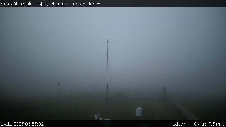 Skiareál Troják - Troják, Maruška - meteo stanice - 14.11.2025 v 06:55