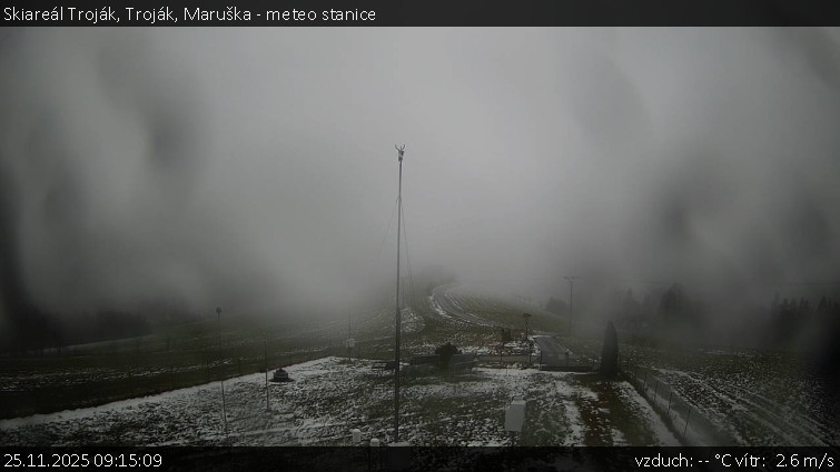 Skiareál Troják - Troják, Maruška - meteo stanice - 25.11.2025 v 09:15