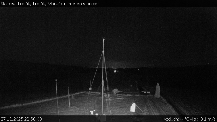 Skiareál Troják - Troják, Maruška - meteo stanice - 27.11.2025 v 22:50