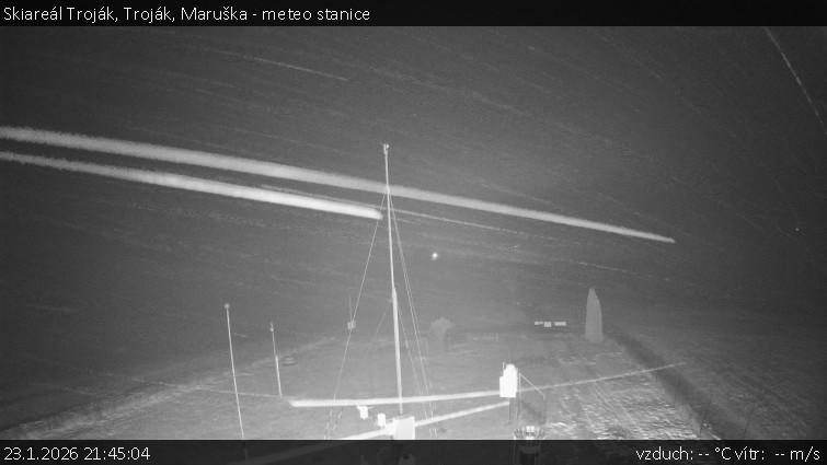 Skiareál Troják - Troják, Maruška - meteo stanice - 23.1.2026 v 21:45