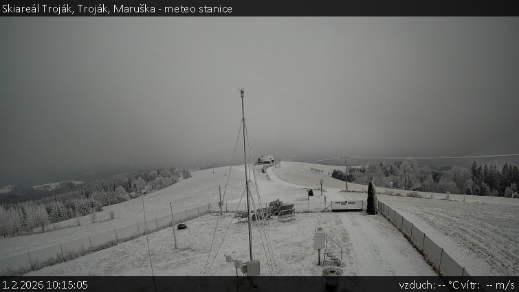 Skiareál Troják - Troják, Maruška - meteo stanice - 1.2.2026 v 10:15