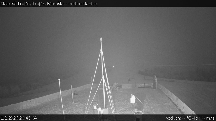 Skiareál Troják - Troják, Maruška - meteo stanice - 1.2.2026 v 20:45