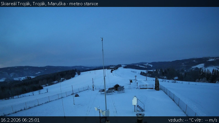 Skiareál Troják - Troják, Maruška - meteo stanice - 16.2.2026 v 06:25