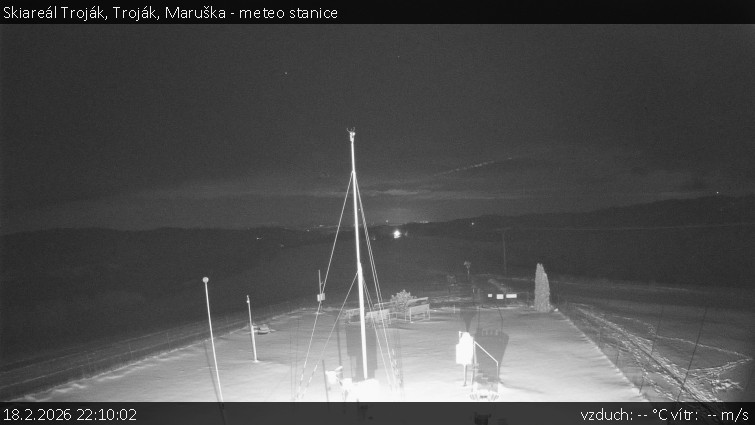 Skiareál Troják - Troják, Maruška - meteo stanice - 18.2.2026 v 22:10