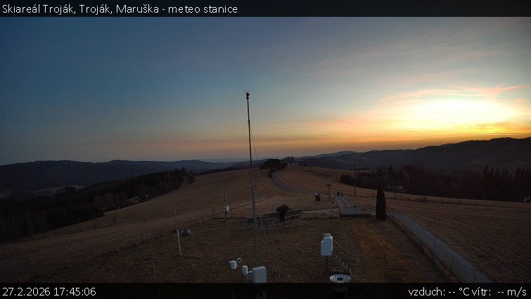 Skiareál Troják - Troják, Maruška - meteo stanice - 27.2.2026 v 17:45