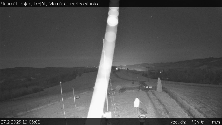 Skiareál Troják - Troják, Maruška - meteo stanice - 27.2.2026 v 19:05