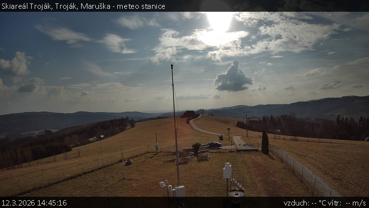 Skiareál Troják - Troják, Maruška - meteo stanice - 12.3.2026 v 14:45